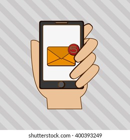 SMS icon design, vector illustration