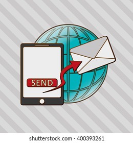 SMS icon design, vector illustration