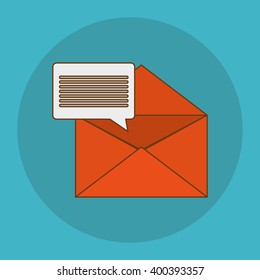 SMS icon design, vector illustration