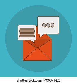 SMS icon design, vector illustration