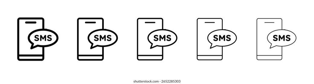 Ícone de SMS preenchido conceito de sinal plano para web design.