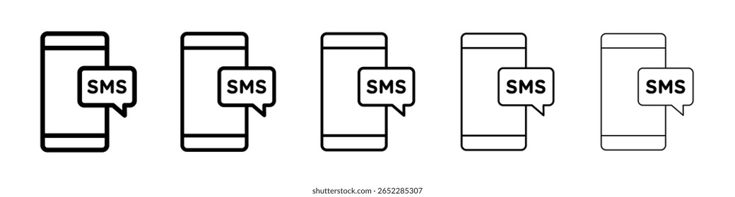 SMS icon filled flat sign concept for web design.