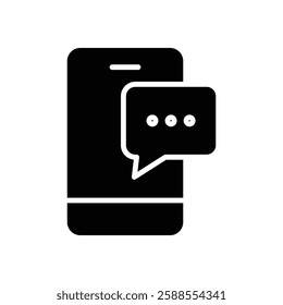 SMS icon Flat vector set outline