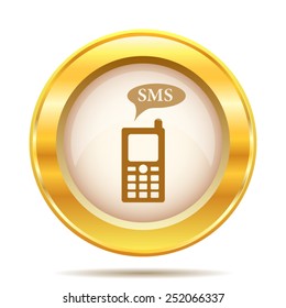 SMS icon. Internet button on white background. EPS10 vector. 