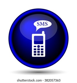 SMS icon. Internet button on white background. EPS10 vector