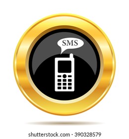 SMS icon. Internet button on white background. EPS10 vector.
