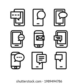 icono sms o logotipo símbolo de signo aislado ilustración vectorial - Colección de iconos vectoriales de estilo negro de alta calidad
