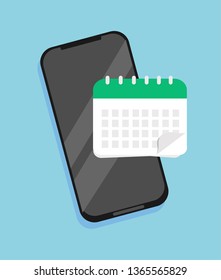 Sms icon or mail message or calendar reminder on mobile phone or electronic newsletter.