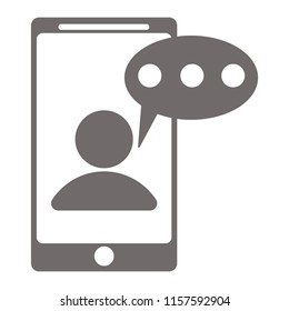 SMS icon, sms message in smartphone, sms message in mobile phone, isolated vector illustration