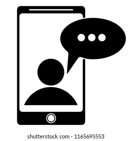 SMS icon, sms message in smartphone, sms message in mobile phone, isolated vector illustration