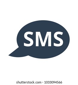 sms icon on white background. Vector illustration