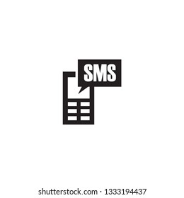 sms icon on a white background