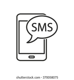 Sms Icon On White Background Vector Stock Vector (Royalty Free ...