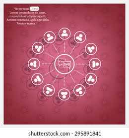 SMS icon and the people around