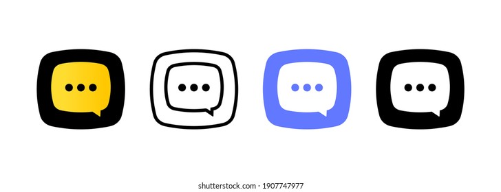 SMS icon set. Dialog, chat, new message. Vector EPS 10. Isolated on white background