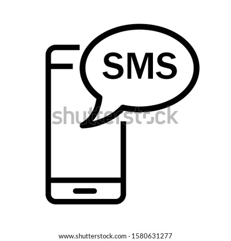 the sms icon smartphone and telephone vector icon