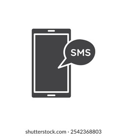 SMS icon Symbol mark in filled style