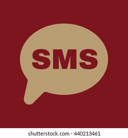The sms icon. Text message symbol. Flat Vector illustration