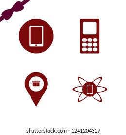 sms icon. sms vector icons set phone technology, gift location and mobile phone