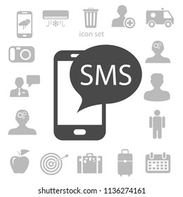 icono sms. ilustración vectorial
