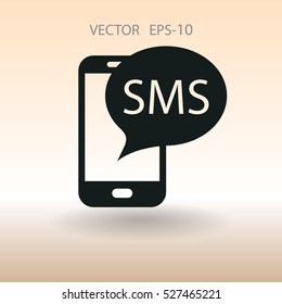 sms icon. vector illustration