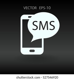icono sms. ilustración vectorial