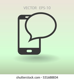 icono sms. ilustración vectorial
