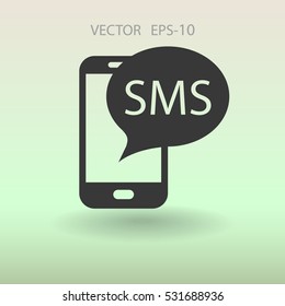 sms icon. vector illustration