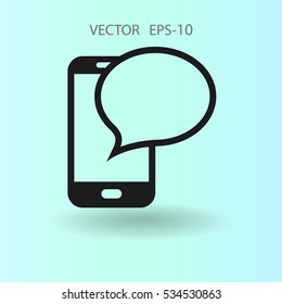 sms icon. vector illustration