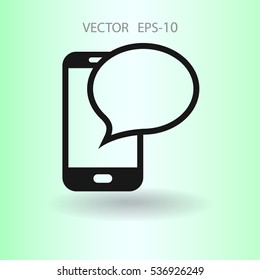 icono sms. ilustración vectorial