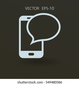 icono sms. ilustración vectorial