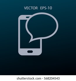 sms icon. vector illustration