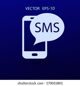 sms icon. vector illustration