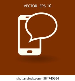 icono sms. ilustración vectorial