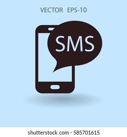 sms icon. vector illustration