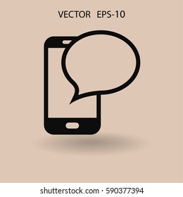 sms icon. vector illustration