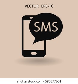 Sms Icon. Vector Illustration