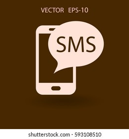 sms icon. vector illustration