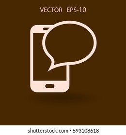 icono sms. ilustración vectorial