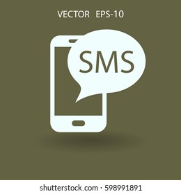 sms icon. vector illustration