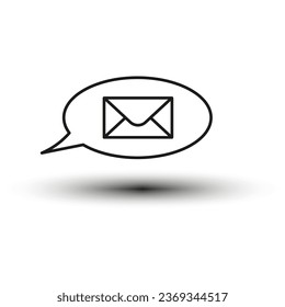 SMS icon. Vector illustration. EPS 10.