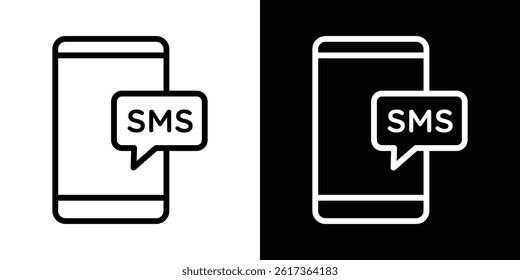 SMS icon. vector illustration, pictogram isolated. editable
