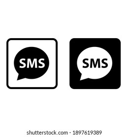 SMS Icon Vector Set. Message Illustration Sign Collection. Chat Symbol.