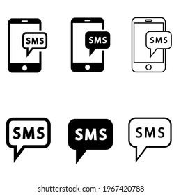 Sms Icon Vector Set. Message Illustration Sign Collection. Communication Symbol Or Logo.