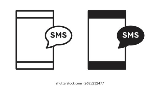 Símbolo de signo de Vector de icono de SMS