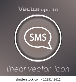 SMS icon. Vector simple illustration of SMS icon isolated on white background