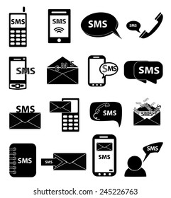 sms icons set