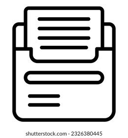 Sms learning icon outline vector. Study case. Learn success