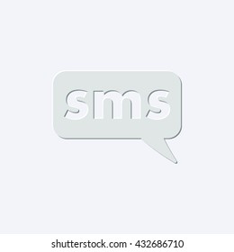 SMS - light gray vector icon