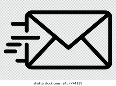 SMS-Leitungssymbol, Vektorillustration. Flacher Design-Stil. Vektorgrafik SMS-Linien-Symbol-Illustration isoliert auf weißem Hintergrund, SMS-Linien-Symbol Eps10